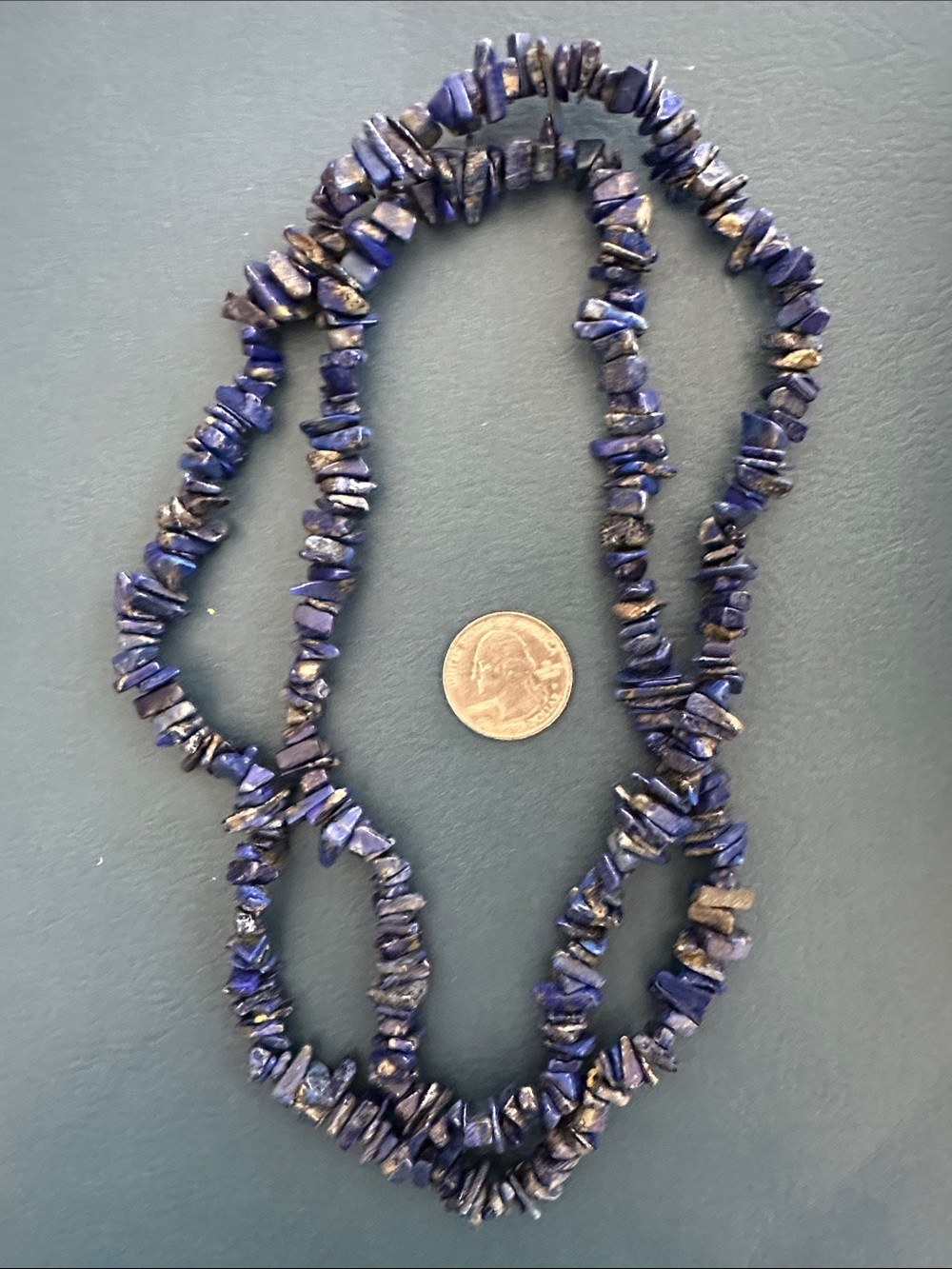 Vintage Blue Lapis Chips Necklace
